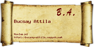Bucsay Attila névjegykártya